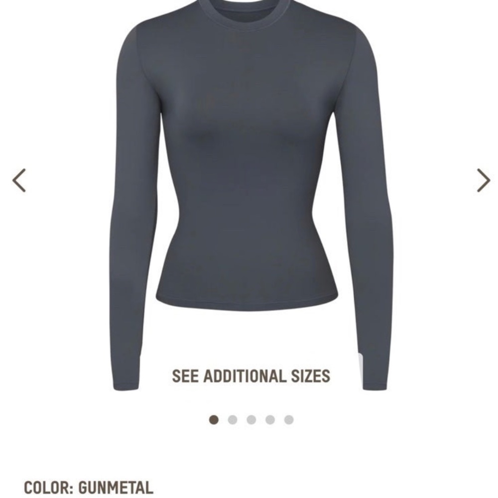 Nwt skims swim long sleeve shirt top gunmetal grey small s surf